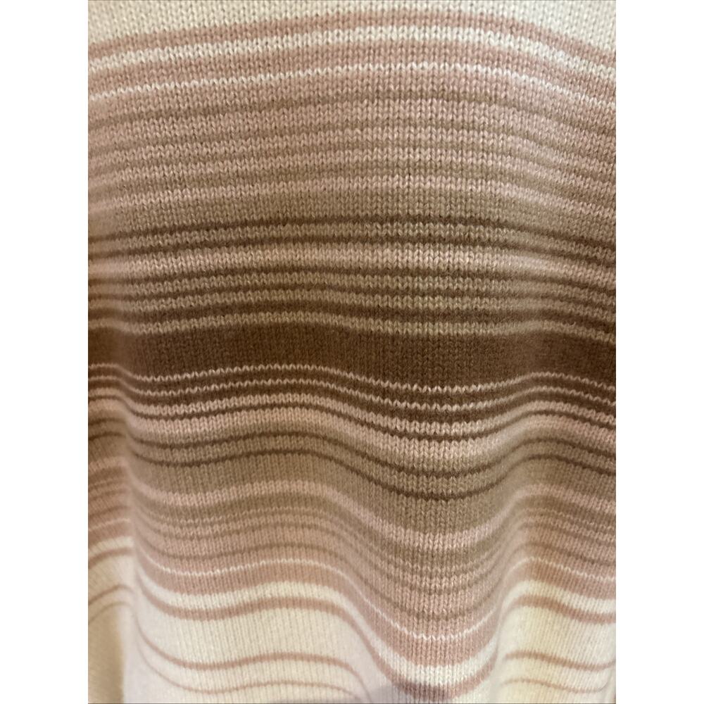 Haven Well Within Cashmere Sweater Size L cream neutral color stripe thick knit - Picture 5 of 10